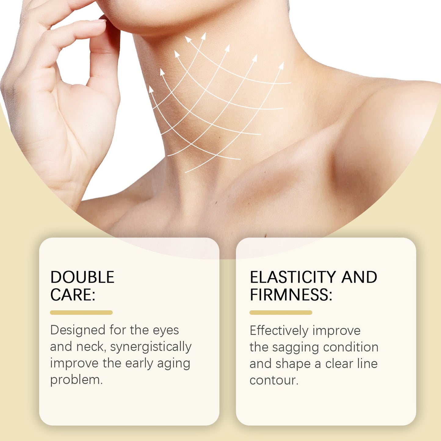 Neck-Eye Care Tightening & Revitalizing Set - Smooth of Fine Lines, Eye & Neck Treatment, Skin Moisturizer, Deep Moisturizing Skincare