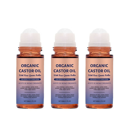 Organic Golden Castor Oil Roll-On with Rose Quartz