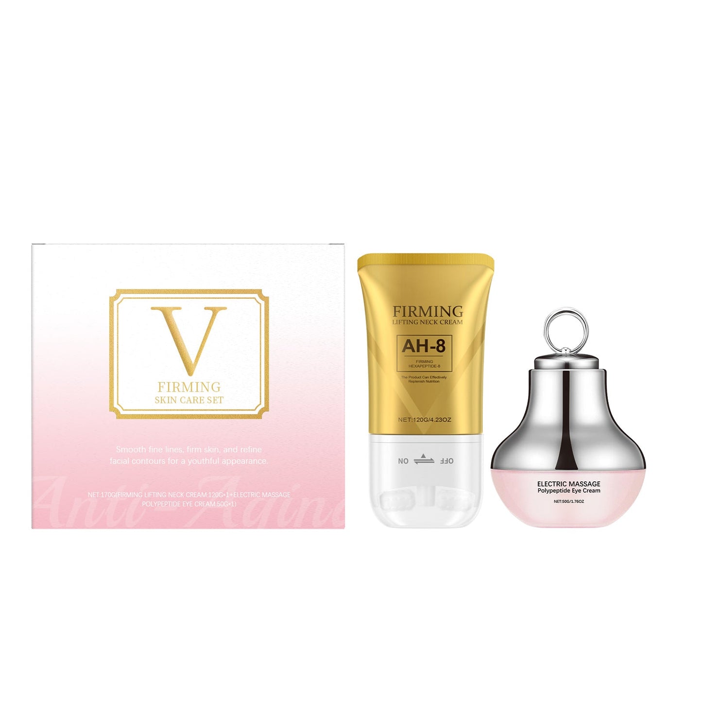 Neck-Eye Care Tightening & Revitalizing Set - Smooth of Fine Lines, Eye & Neck Treatment, Skin Moisturizer, Deep Moisturizing Skincare