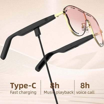 🏆Flash Sale😎 Smart Bluetooth 5.4 Audio Sunglasses – Open-Ear, UV & Blue Light Protection