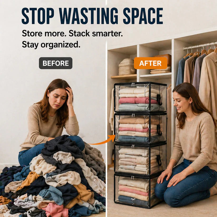 🎁 Mother's Day Sale 49% OFF📦Large Heavy-Duty Thick Plastic Clear Storage