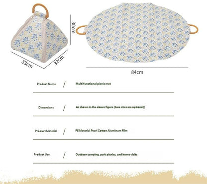 Foldable Waterproof Picnic Blanket with Carry Handle