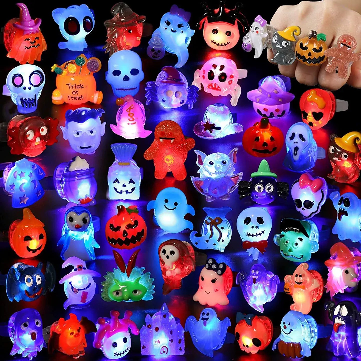 🎃 Limited-Time Discount | Slimoly™ LED Halloween & Christmas Flash Rings