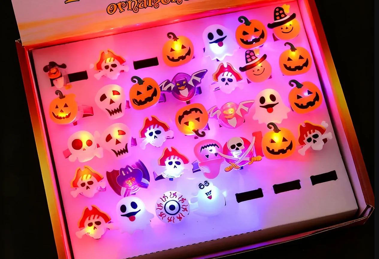 🎃 Limited-Time Discount | Slimoly™ LED Halloween & Christmas Flash Rings
