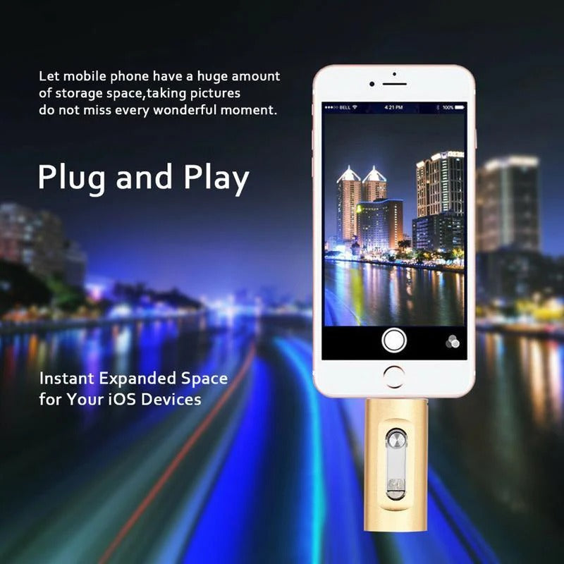 ⚡3 in 1 Flash Drive⚡Portable High Speed USB 3.0 Memory Storage