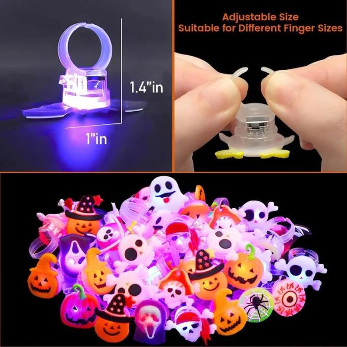 🎃 Limited-Time Discount | Slimoly™ LED Halloween & Christmas Flash Rings