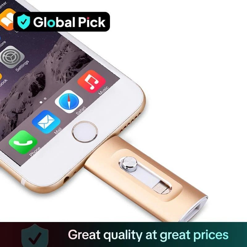 ⚡3 in 1 Flash Drive⚡Portable High Speed USB 3.0 Memory Storage