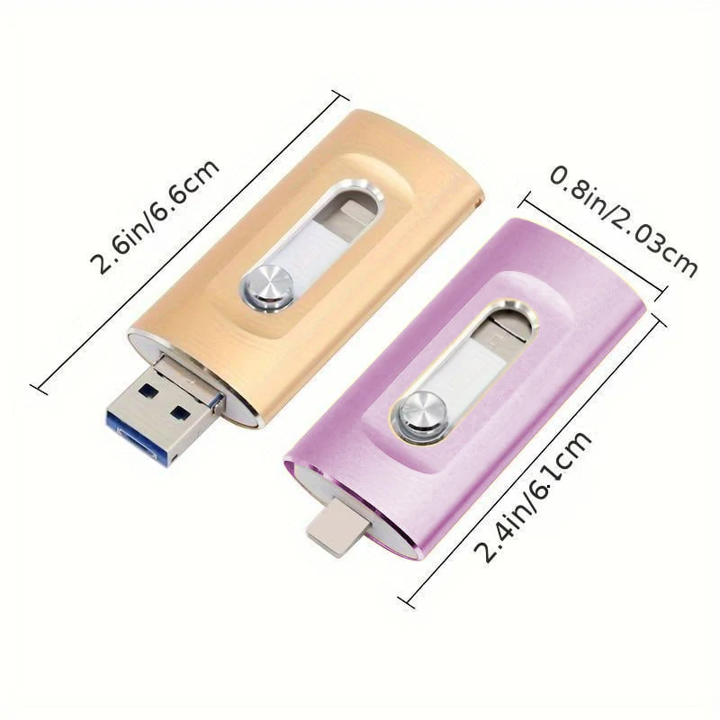 ⚡3 in 1 Flash Drive⚡Portable High Speed USB 3.0 Memory Storage