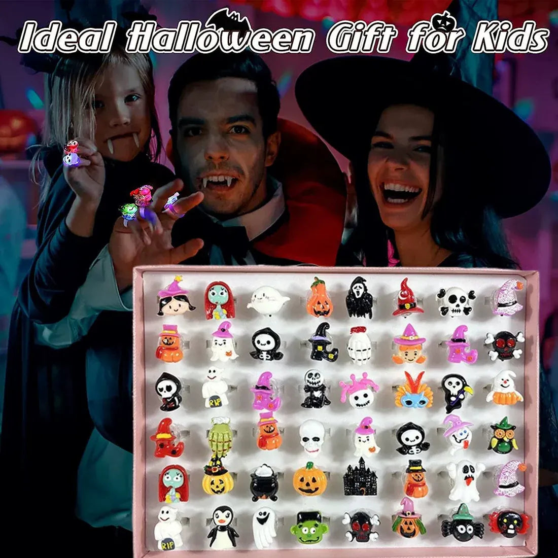 🎃 Limited-Time Discount | Slimoly™ LED Halloween & Christmas Flash Rings
